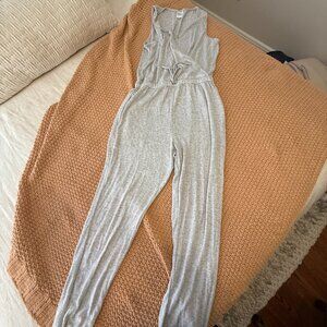 Stars Above Women's Perfectly Cozy Gray Lounge Jumpsuit Romper Size S